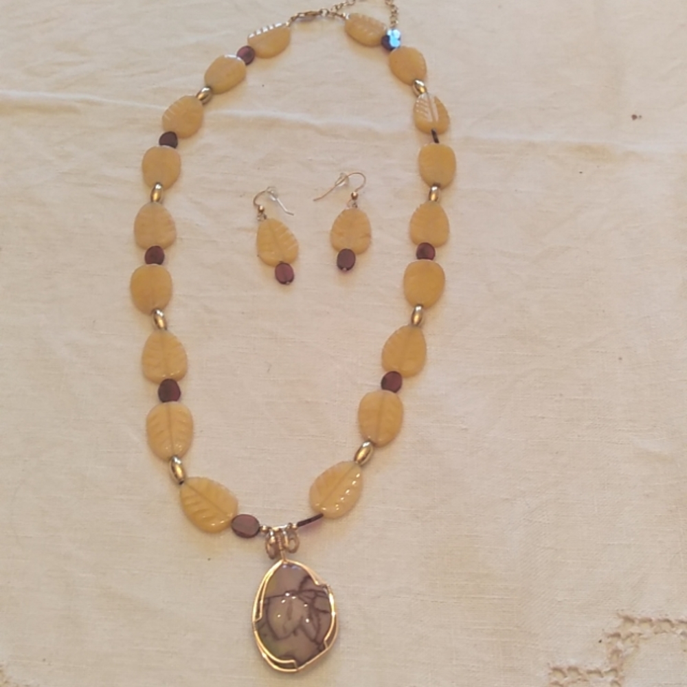 Gold filled Necklace and earrings